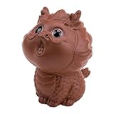 ZORZA 1Pcs Charming Dragon Tea Pet Purple Clay Tea Pet Dragon Teapot Companion Lively Desk Accessory for Tea Ceremony Unique Tea Tray Decor Feng Shui Lucky Dragon Figurine for Tea Enthusiasts, Small