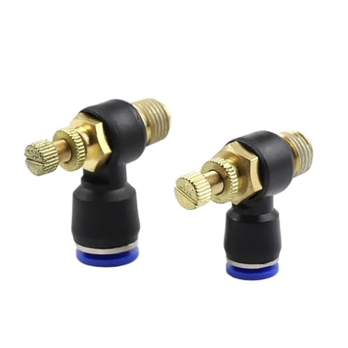 Válvula de velocidad de aire comprimido SL10-02 con racor rápido neumático regulable 3