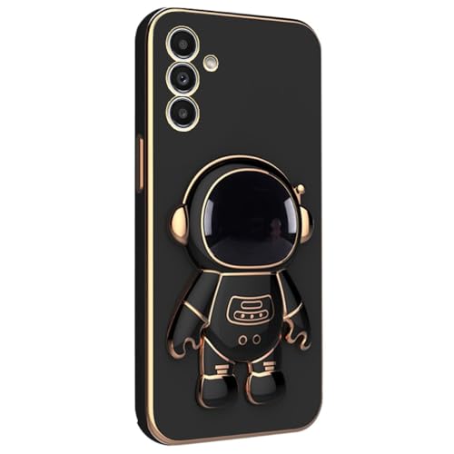 Image of for Samsung Galaxy M14 4G Case Cute 3D Astronaut Stand Design Camera Protection Shockproof Soft Back Cover (for Samsung Galaxy M14 4G, Black)