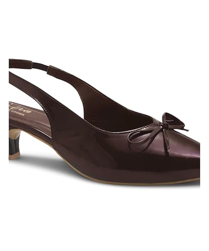 Image of JM LOOKS Low Kitten Heels Women's Pumps Pointed Closed Toe Slingback Elegant Wedding Pumps Heel