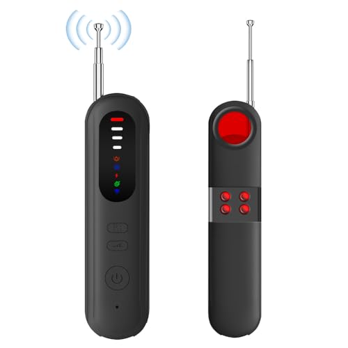 AndThere Détecteur de Caméra Cachée, Detecteur de Camera et Micro Espion Ecoute a Distance, 6 Niveaux de Sensibilité Detecteur Camera Espion RF sans Fil...