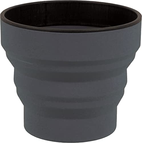 Lifeventure Silicon Ellipse Collapsible and Portable Mug for Camping Travel & Outdoor - Graphite