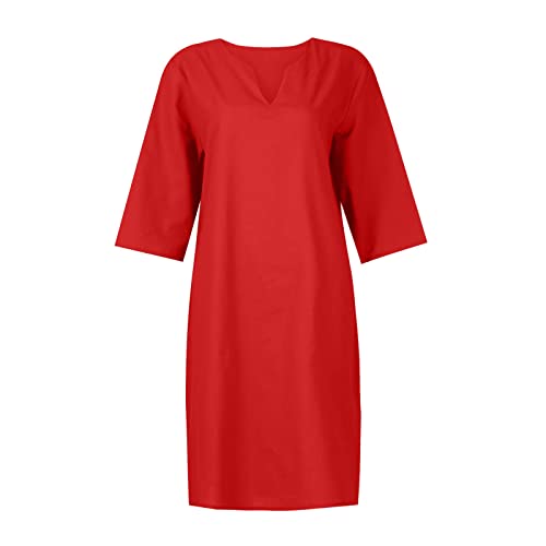 OIOLOYJM Plus Size Summer Dresses for Women 2025 Plus Size Dresses for Curvy Women 3/4 Sleeve Casual Boho Kaftan Dresses