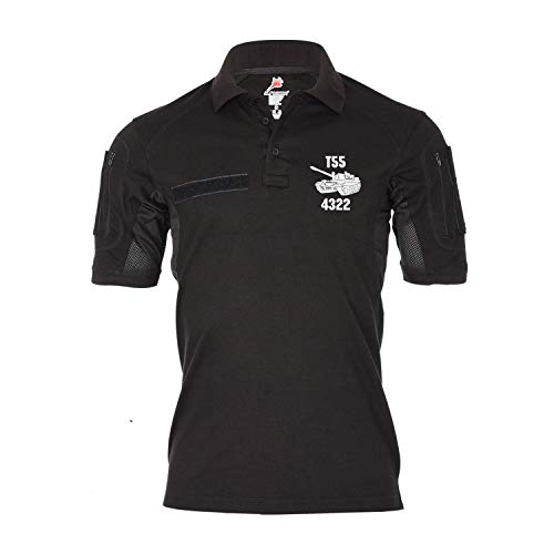 Polo tactique T-55A NVA DDR Copytec taille M noir imprimé char de combat