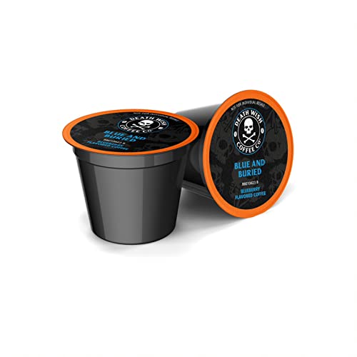 Death Wish Coffee, Single Serve Coffee Pods - Fair Trade - Blueberry Vanilla Flavored