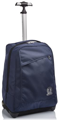 Invicta Trolley Scuola Benin, Blu, 2 in 1, con Spallacci Uso Zaino, Doppio Uso, Scuola & Viaggio, Unisex