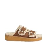 Woolmark accredited EMU Australia Women\'s Cabello Sheepskin Slipper, Chestnut, Size 38