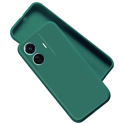 Image of A rtistque Back Cover Case for iQOO Z6 44W / Vivo T1 44W with Camera Protection | Shockproof TPU | Stylish Protective Design | Slim Fit | Ultra Matte | Vivo T1 44W / iQOO Z6 44W Back Cover - Green