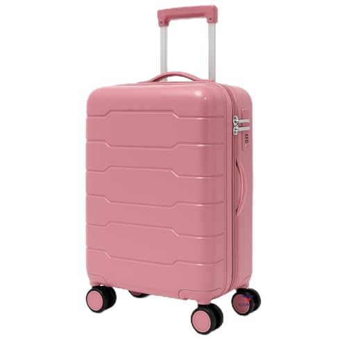 Image of 28-Inch Hard-Shell Luggage Suitcase | Lightweight 3.7 kg | 360 Spinner Wheels | 2-Way Zipper | Multi-Functional Lock | Business & Family Travel Trolley Bag (1, BPINK-24INCH)