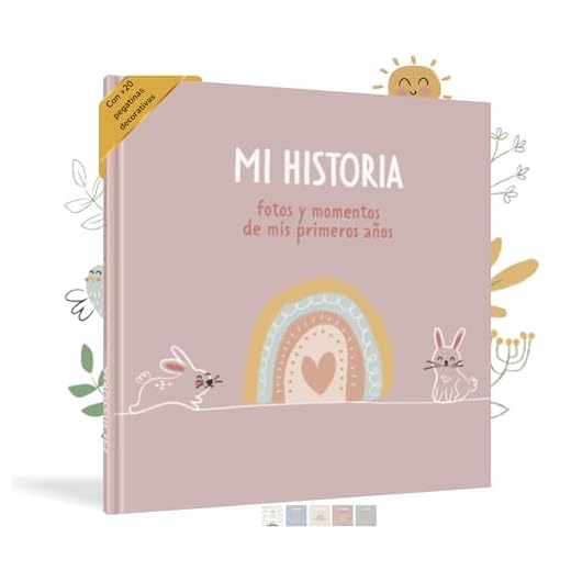 HUBORNS – Libro de recuerdos del bebé desde el nacimiento hasta los 5 años, álbum de fotos y diario para anotar momentos especiales, regalo ideal para padres primerizos y baby shower