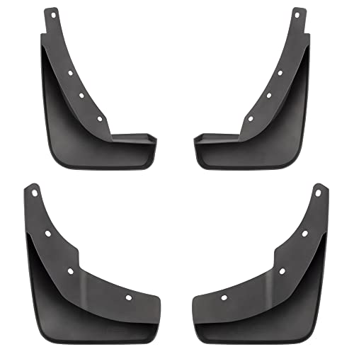 Image of BOXI Set of 4 Front and Rear Side Splash Guards Mud Flaps Mudflaps Mudguards Compatible for Volvo XC60 (FWD) 2.0L 2018 2019 2020 2021 2022 | Replace 31435990 31435991