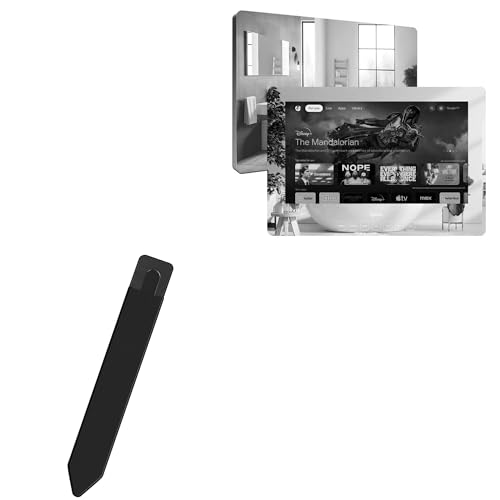 BoxWave Stylus Pouch Compatible with Sylvox Magic Mirror TV On Wall Model (24 in) - Stylus PortaPouch, Stylus Holder Carrier Portable Self-Adhesive - Jet Black
