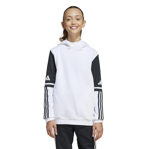 adidas Unisex Kinder Squadra25 Sweat Hoody Kids Sweatshirt, White, 5-6 Years – Ansicht 3