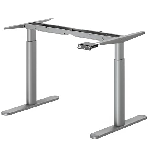 MAIDeSITe EL2 Pro Art Höhenverstellbarer Schreibtisch Gestell, Ovaler Beindesign Elektrisch höhenverstellbares Tischgestell Dualmotor Traglast 180kg mit 4 Memory-Steuerung und Kollisionschut