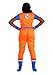 Dragon Ball Z Female Goku Cosplay Costume Orange Anime Outfit with Draped Shirt, Vest, and Pants Medium