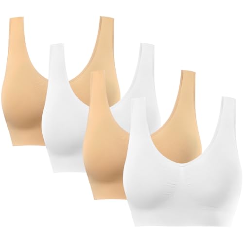 Image of BESTENA Comfort Bra, Seamless Removable Pads Sleep Bras, Yoga Bra, Sports Bras for Women