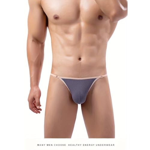 Fashionable Men's Thong—Snap Closure, Lightweight and Breathable Fabric, Comfortable High Elastic Waistband2