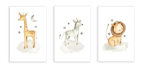 Toile animaux des bois pour chambre bébé déco pépinière
