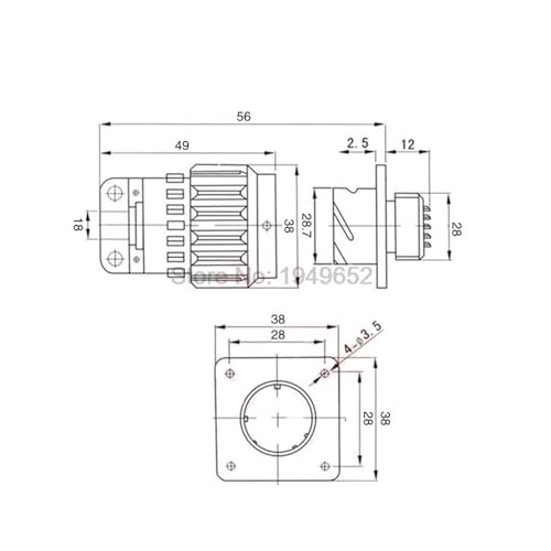 Conector Y28M de 19 pines para equipos de sonido e iluminación de eventos 4