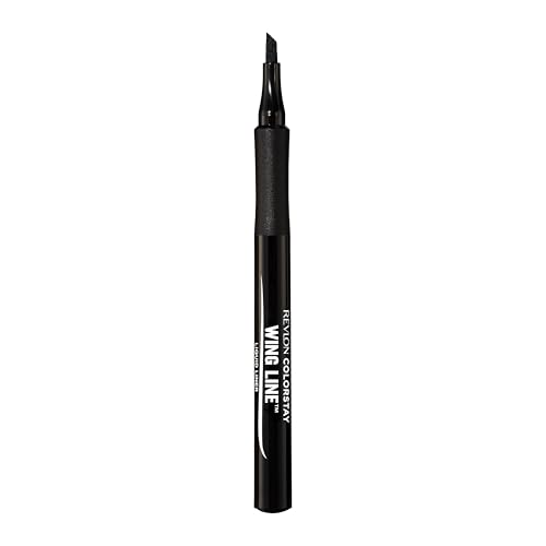 Revlon ColorStay Wing Line Eyeliner - Waterproof Graphic Eye Liner, Eye Makeup, Intense and Modular Liner, High Precision, 24H Hold, Bevelled Felt-Tip, Intense Black, 0.2 ml
