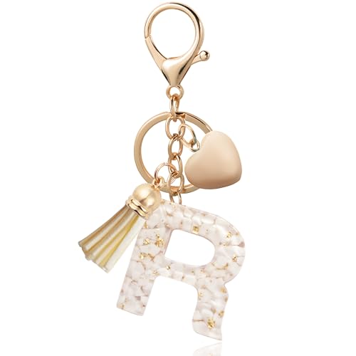 ANHBKAR Alphabet Initial Letter Keychain, Butterfly Keychain Cute Resin, Initial Keychain...