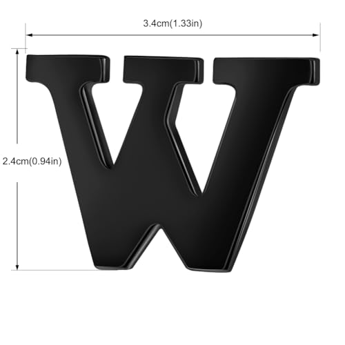 Image of HONEY BEAR Initial Alphabet Letter Lapel Pins Collar Badge Brooches for Mens /Womens Shirt Dress Decoration Black