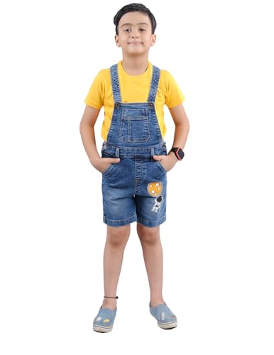 Image of KiddoPanti Boys Denim Dungaree Shorts