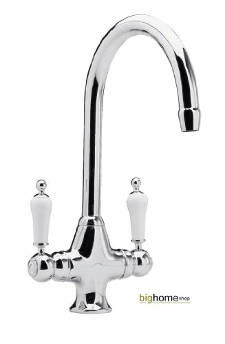 Lille Traditional Lever Style Kitchen Sink Mixer Tap by Big Home Shop