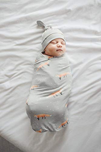 Image of Baby Beanie Hat Top Knot Stretchy Soft inchSwift inch by Copper Pearl