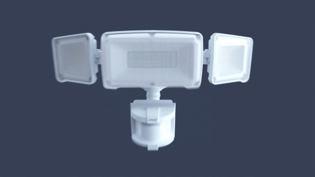 LEPOWER LED Security Lights Motion Sensor Light Outdoor, 38W 4200LM Light, 5500K, IP65 Waterproof, 3 Head Detected Flood Light for Garage, Yard, Porch (White)