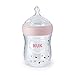 NUK Simply Natural Baby Bottle with SafeTemp, 5 oz, 2 Pack, Pink Hearts