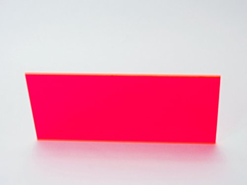 Falken Design Corporation Falken Design FLUOR-RD/PK9095-1-8/1212 Acrylic Fluorescent Red Pink Sheet, Transparent 34%, 12
