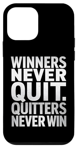 Custodia per iPhone 12 mini Winners Never Quit Quitters Never Win Inspirational Citazione