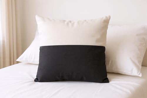 Image of Hotel Quality Premium Fibre Cushions | Cushion 16 inch x 16 inch | Pillow,Cushion,Cushions for, Cushion Pillow,Pillow,Cushions for Bed (Grey-White, 5)