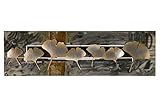 KunstLoft Metall Wanddeko 'Herbstboten' 115x35x4,5cm handgefertigt Metall