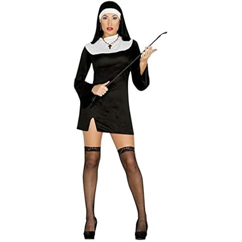 Adult Sexy Nun Halloween Costume Hen Partie Fancy Dress (Women: XL) Cover