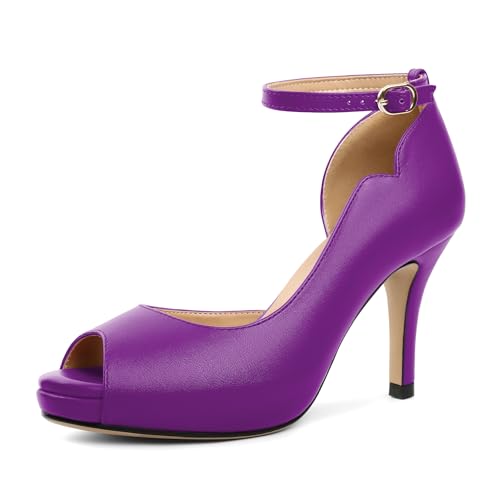 Image of AUMOTED High Heels Pumps Platforms Shoes for Party Daily 3.4 inch Dressy Pumps