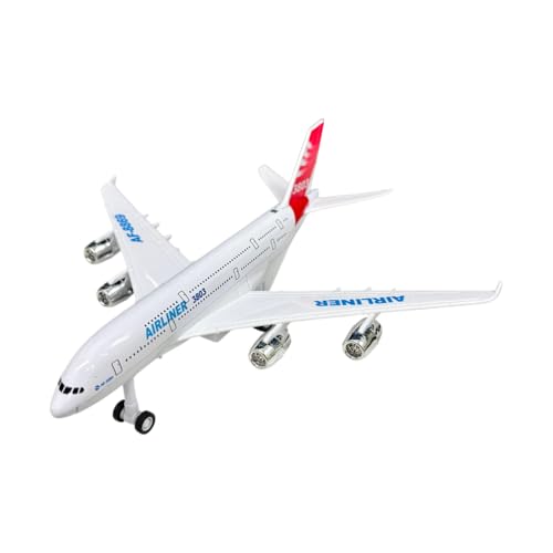 Image of Breatoi ! 1:400 Scale Die-Cast Airliner - Pullback Toy Plane With Lights & Sounds | Premium Collectible Model, White