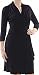 Karen Kane Women's 3/4 Sleeve Cascade Wrap Dress, Black, Medium