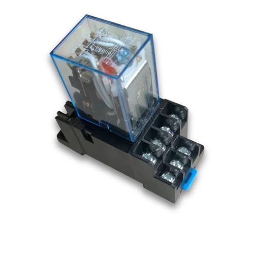 Relé MY4 DC 24V de 14 pines con base de conexión estable para control eléctrico industrial 5