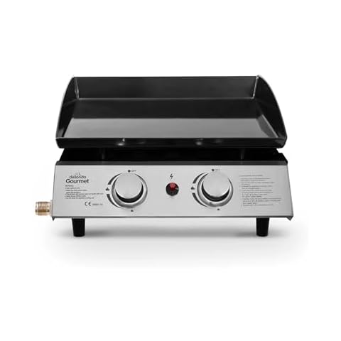 Dellonda 2 Burner Portable Gas BBQ Griddle Cover