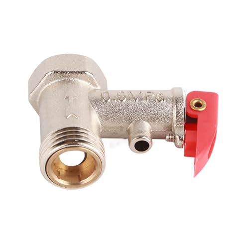 Brass Safety Valve Water Heater Pressure Relief Check Plated G1/2in