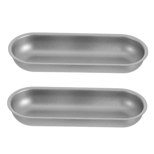 FUNNETOYU 2 piezas Molde para Pan de Perrito Caliente Antiadherente al Bandeja Alargada Resistente al Calor para Horno Molde para Bollos y Pan Francés Utensilios de Repostería