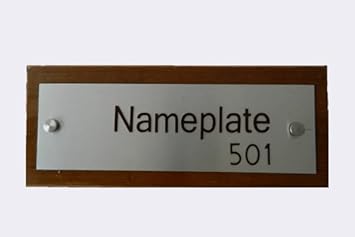 NameplateWorld NPW2005_Executive Nameplate with Wooden Base_Rectangle
