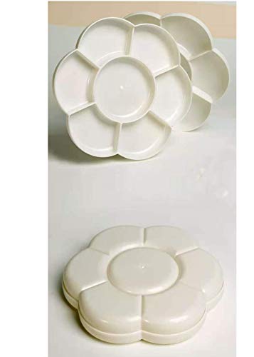 Bac à Peinture, 4 PCS Plastique Art Peinture Palettes,Aquarelle Palette de mélange ,Palette de Peinture, Dessin Aquarelle Plateau Huile Palette de Couleurs Cover