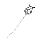 Yibuy Horn Lyre Clamp On Holder Replacement Parts for Marching Band 4x4mm Square Jack Silver