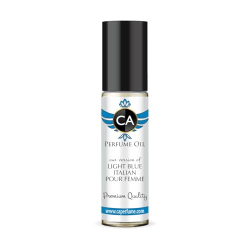CA Perfume Impression of Light Blue Italian Pour Femme for Women Fragrance Oil Aromatic Green Scent Long Lasting Perfumes for Women Travel Size TSA Ready Mini Parfum Body Oil Roll-on 0.33 Fl Oz 10ml