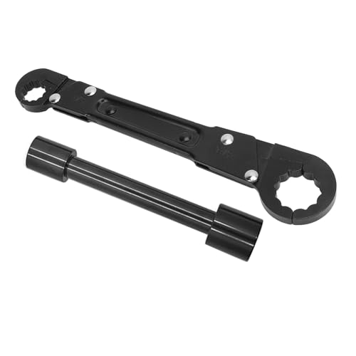 Jectse アングルストップレンチキットバスルームキッチンシンク、スチールダブルエンドパイプレンチ用の耐久性のある配管ツール、簡単に設置できるように、家庭用パイプラインと給湯器パイプラインに適しています