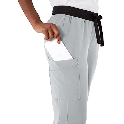 Image of ave. Women's Varick Six Pocket Midrise Straight Leg Scrub Pant in Gray, XXS