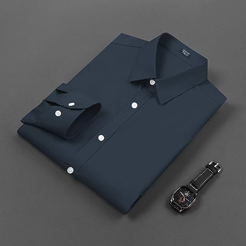 COOFANDY Mens Casual Button Down Shirts Long Sleeve Untucked Shirts for Men Stretch Dress Shirt4